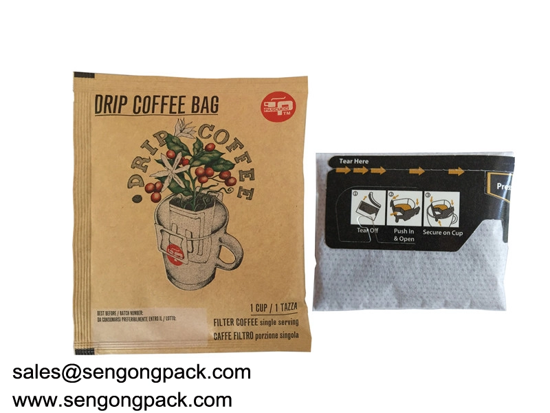 C19D Ultrasonic Drip Colombia Bogeta Coffee Bag Packing Machine with Outer Envelop