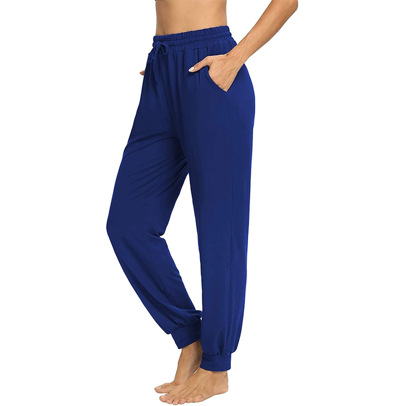 Womens Yoga Sweatpants with Pockets Drawstring Workout Joggers Lounge Pants Casual Athletic Running Pants