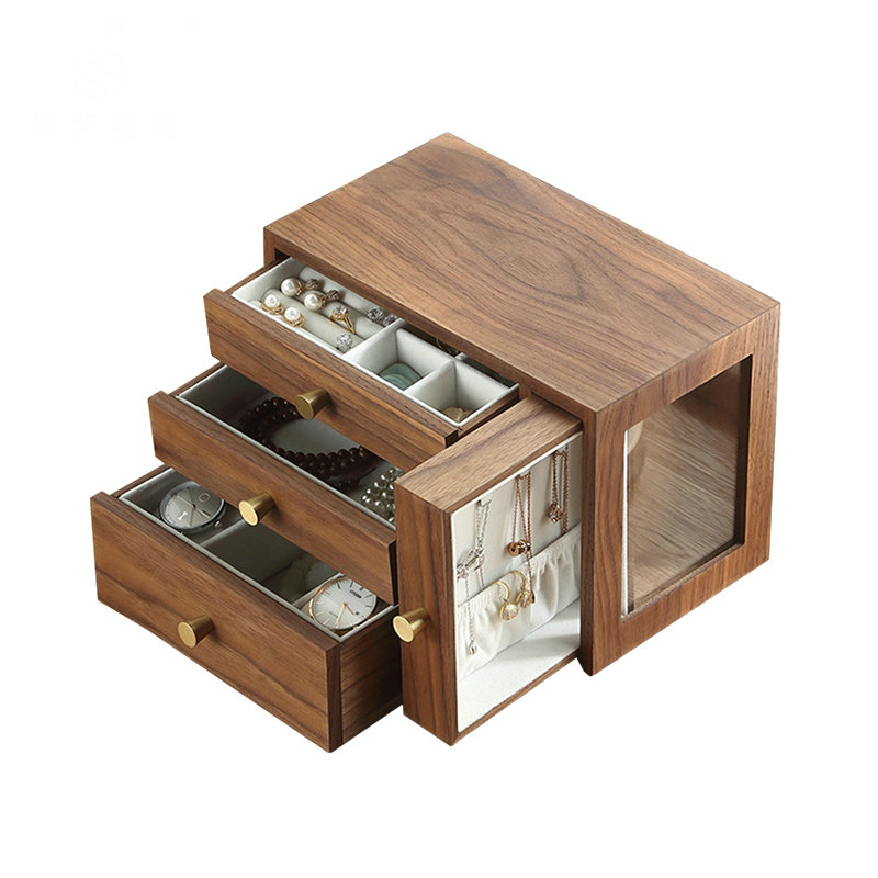custom wooden jewelry organizer box