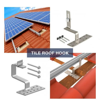 Solar mounting stainless steel tile ceramic roof hook