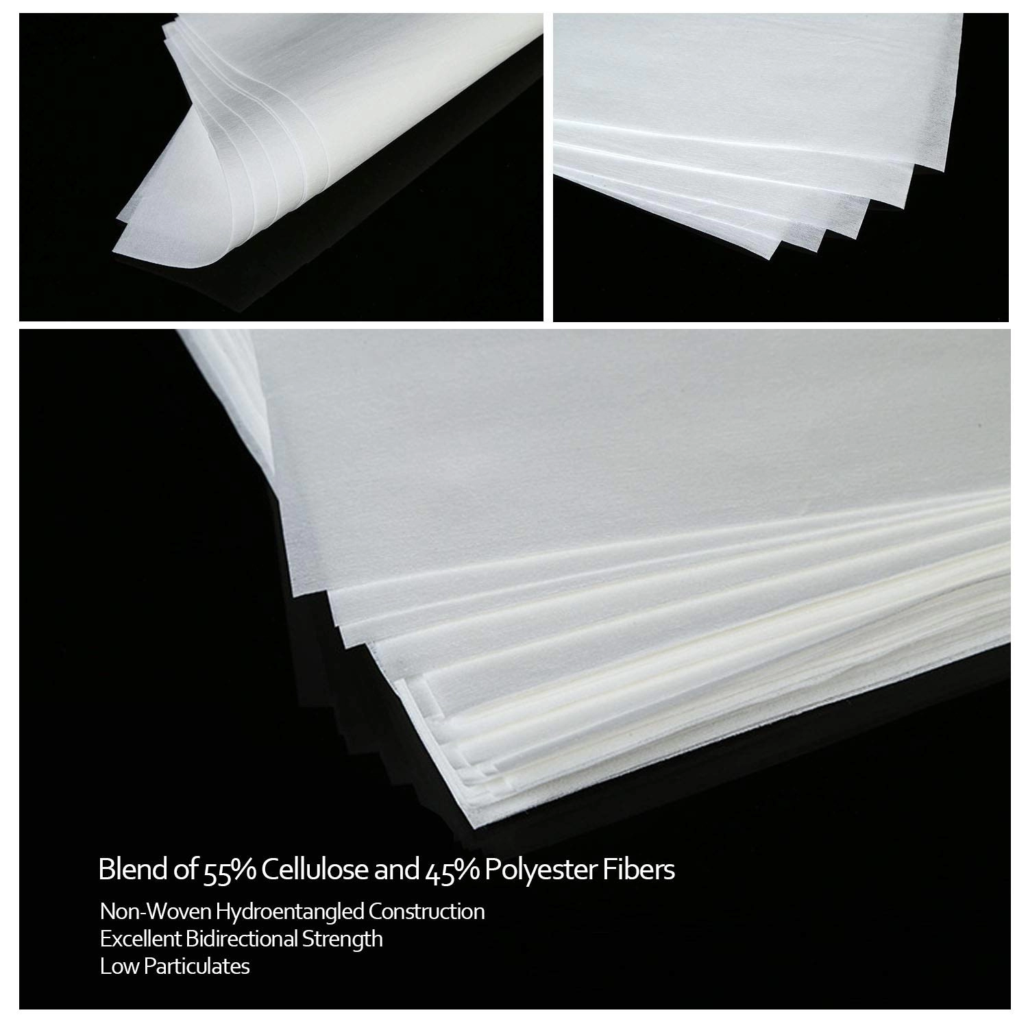 Cellulose Polyester Blend Nonwoven Cleanroom Wipers