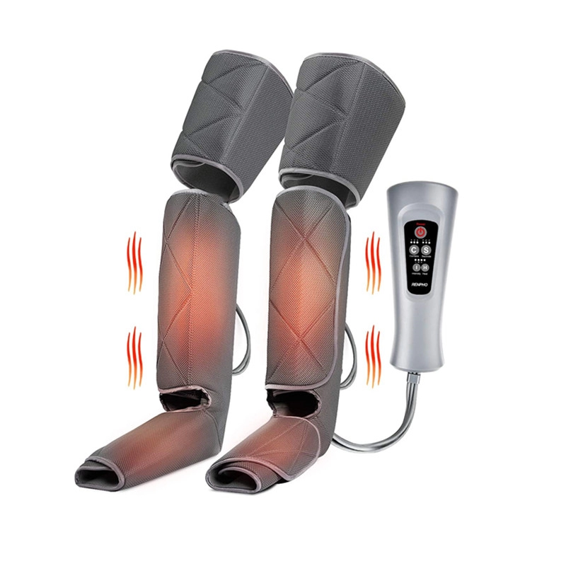 Air compression foot,calf, knee and leg massager with heating