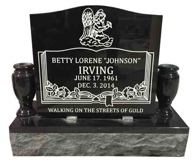 Black Granite Headstone