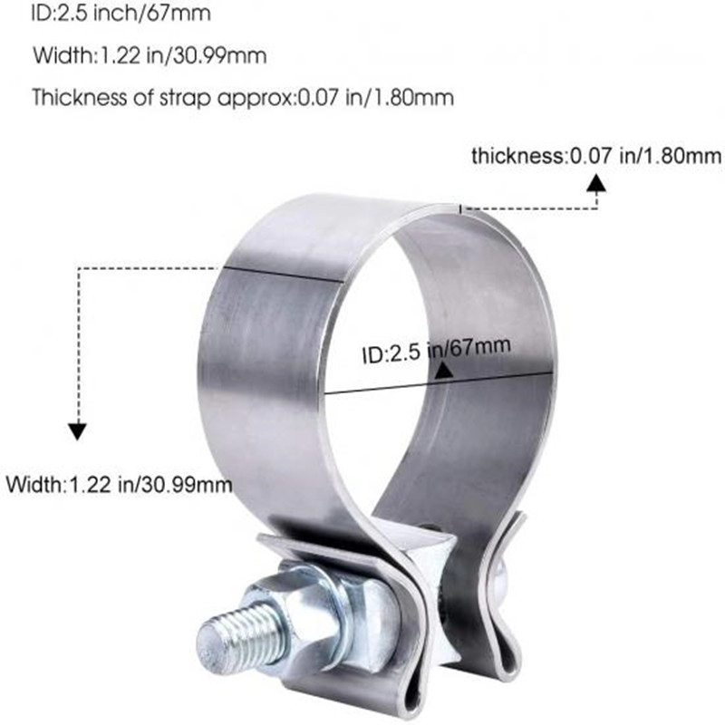 2 inch 2.5 inch 3.5 inch 4 inch 5 inch exhaust band clamp