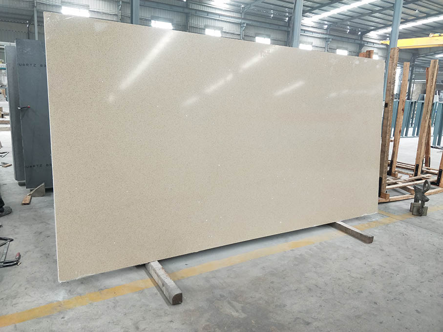 Mirror Beige Quartz Slab