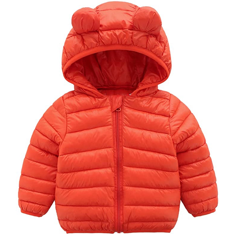 Kids Hooded Down Coat Infants Toddlers Light Puffer Jacket