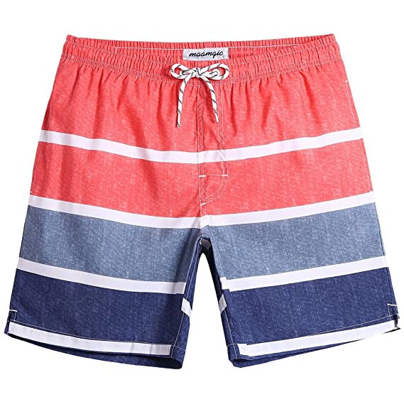 Men's Fit Quick Dry Bright Swim Trunks Summer Board Shorts