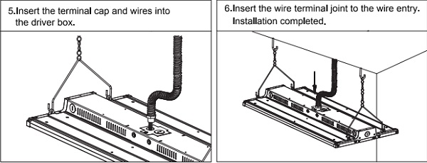 high bay light chain installation