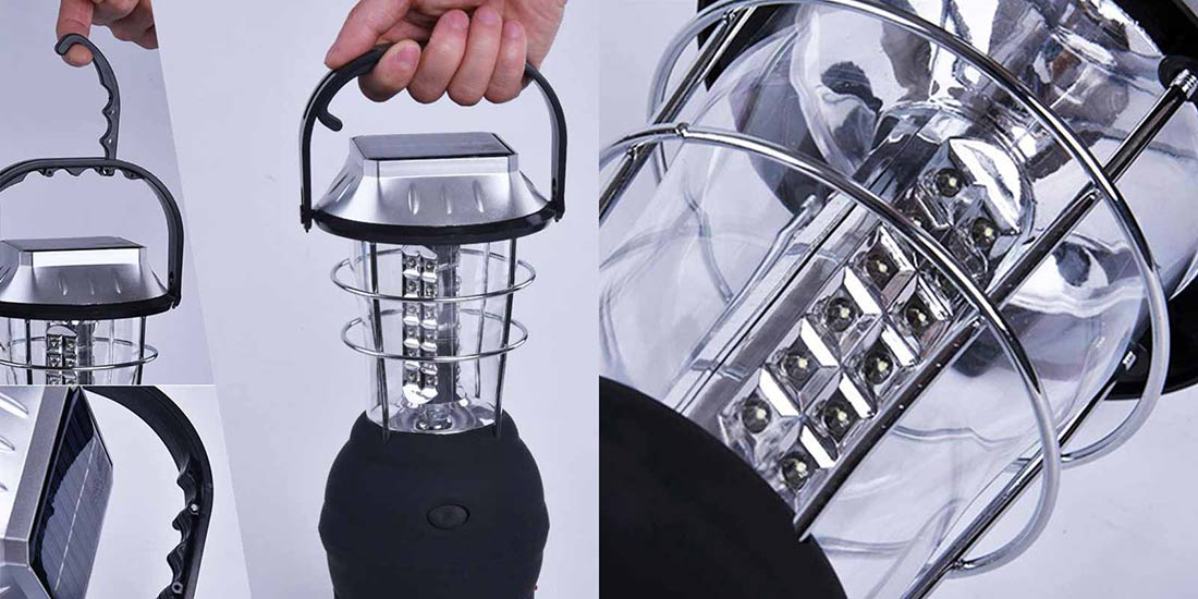 multifunctional hand crank solar light