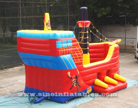 8x4m commercial kids inflatable pirate ship slide made of lead free pvc tarpaulin