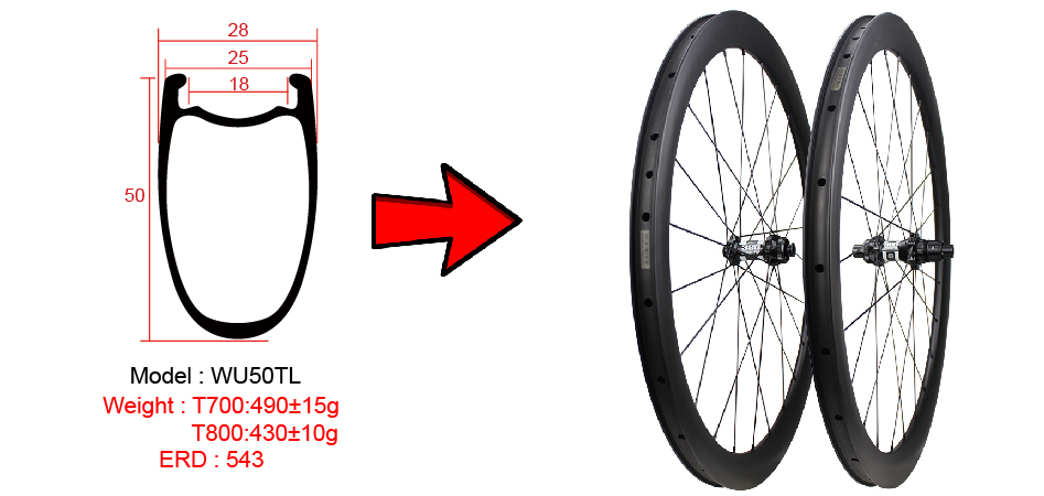 50mm disc brake wheels