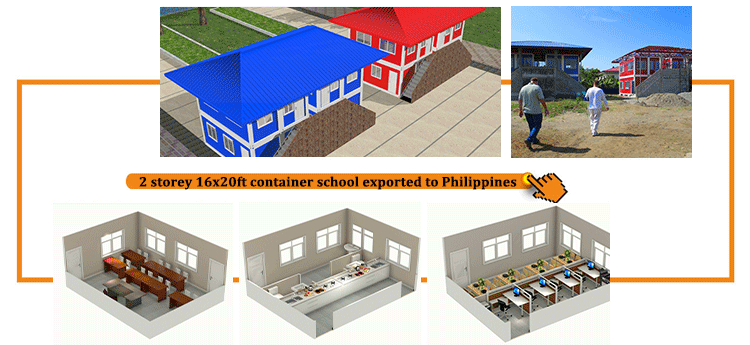 Prefabricated 3-story container dormitory