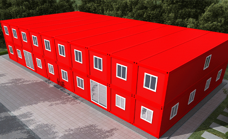 Prefabricated 3-story container dormitory