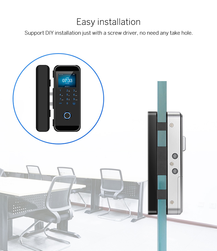 Biometric Glass Door Lock