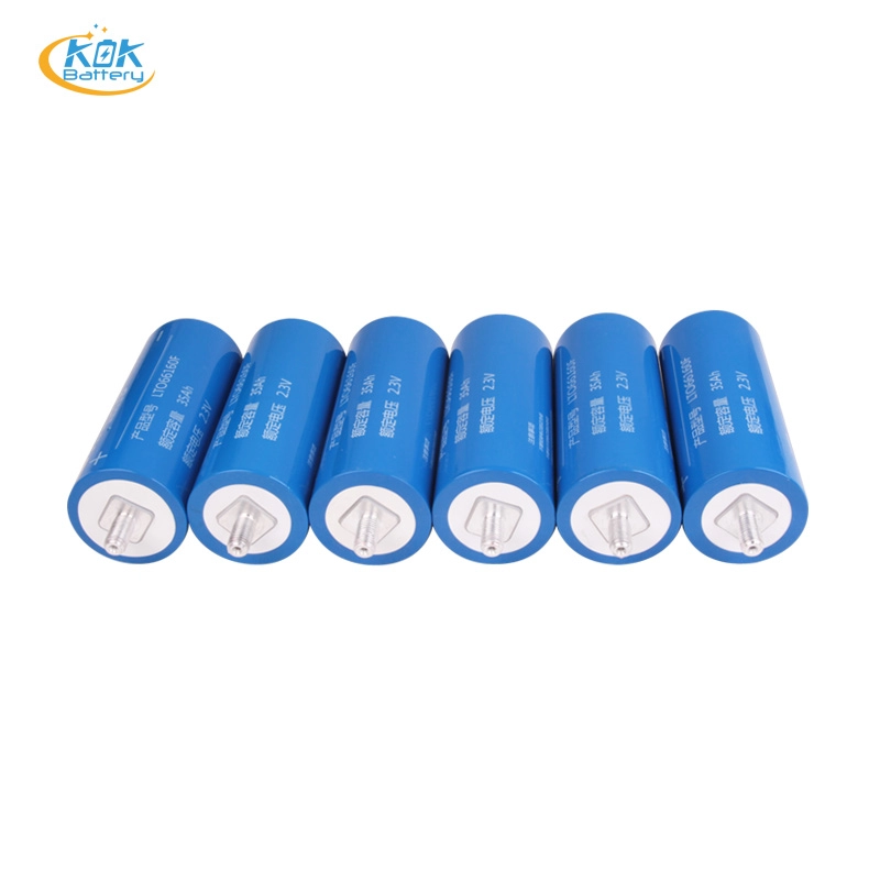 2.3V 35Ah LTO Battery Lithium Titanate Oxide Battery 2.4V LTO Cylindrical 66160 for Solar Energy Storage Inverter Battery