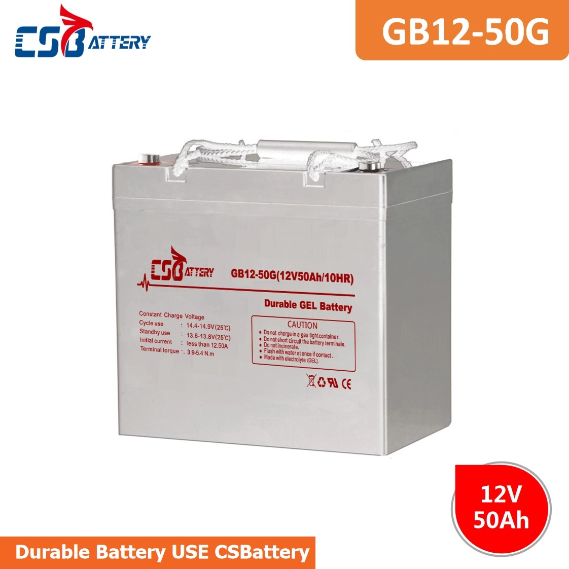 GB12-50G 12V 50Ah Durable Long Life Gel Battery