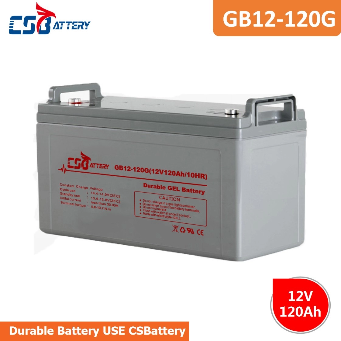 GB12-120G 12V 120Ah Durable Long Life Gel Battery