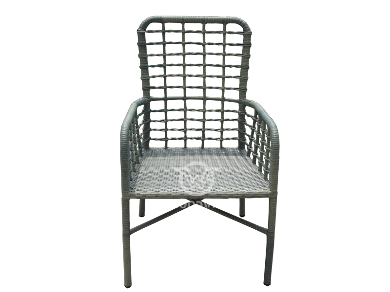 All Weather Metal Frame Hand Weave Rattan Dining Chair