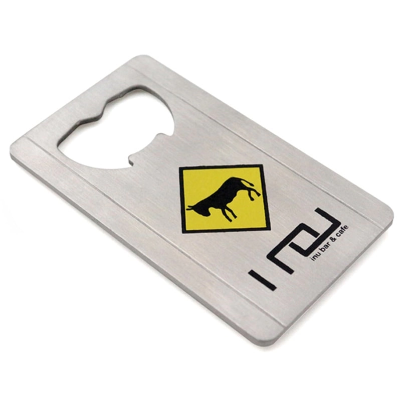 Customized metal card beer bottle openers