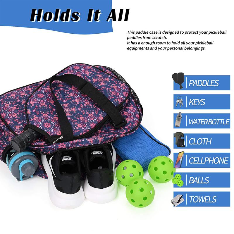 customize logo portable sport pickleball carry bag