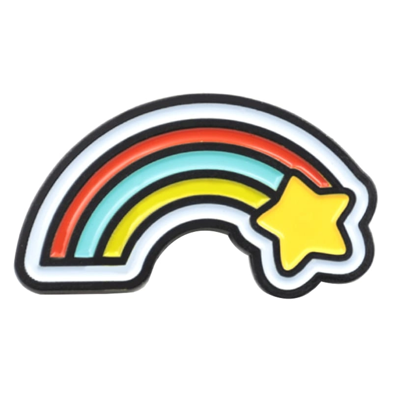 Custom logo rainbow soft enamel pin