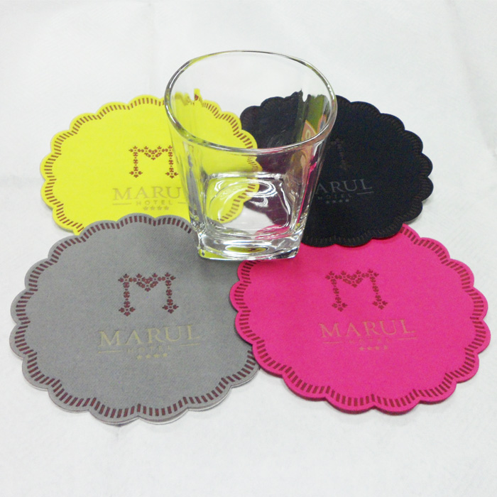 Disposable custom paper coasters