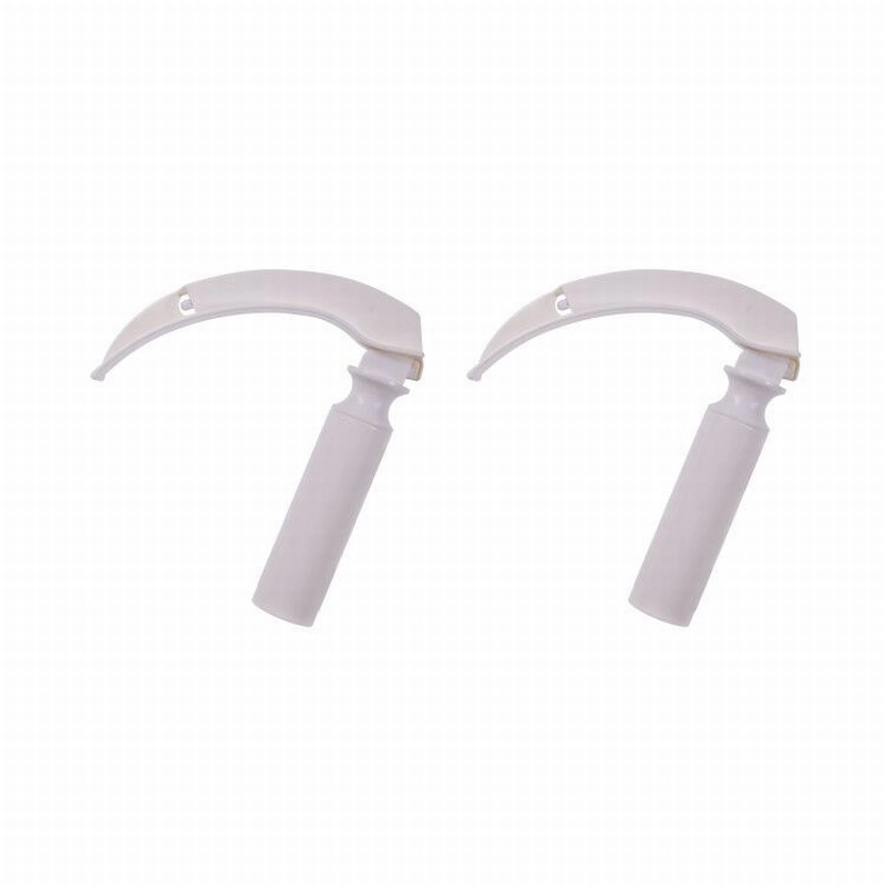 Disposable laryngoscope blades with handle