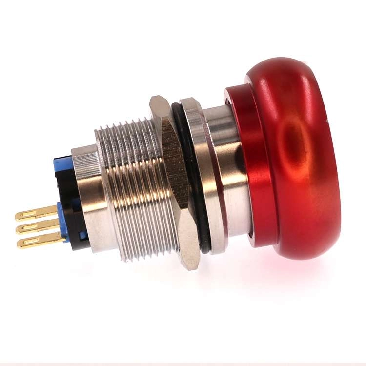 19mm 22mm Red Mushroom Emergency Stop Button ASwitch Metal