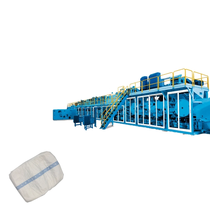 Newest technology China Supplier full servo used adult diaper machine