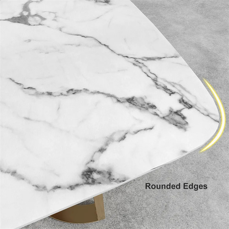 white marble dining table