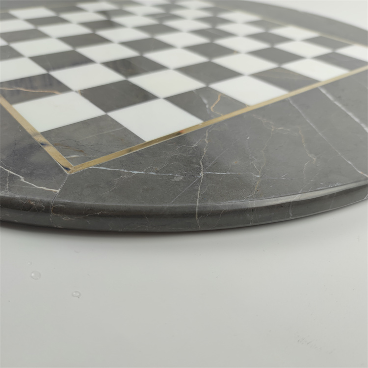 round marble chess set