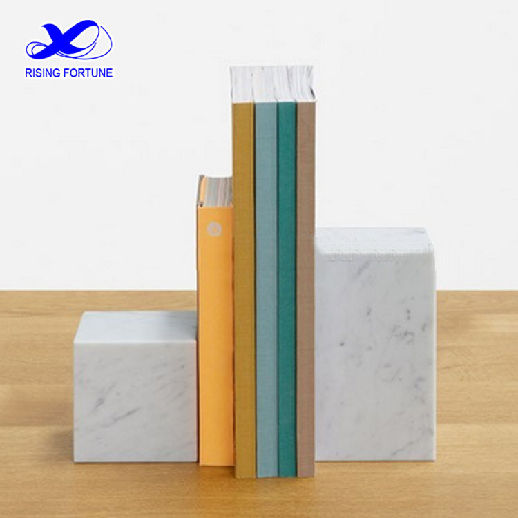 White marble bookends