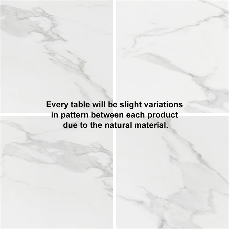 white marble dining table