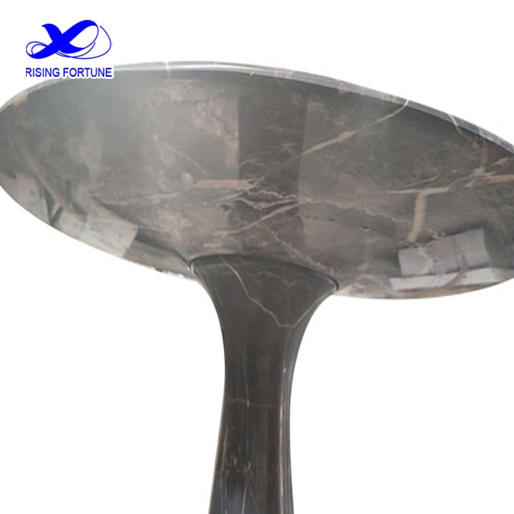 Modern brown marble tulip dining table