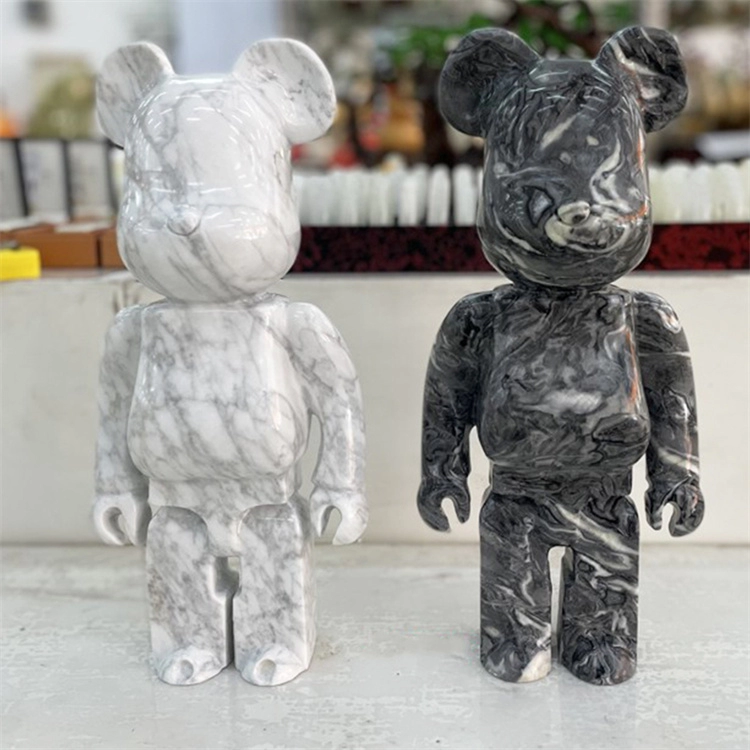 Modern Art Cartoon Solid Natural Marble Stone Bearbrick