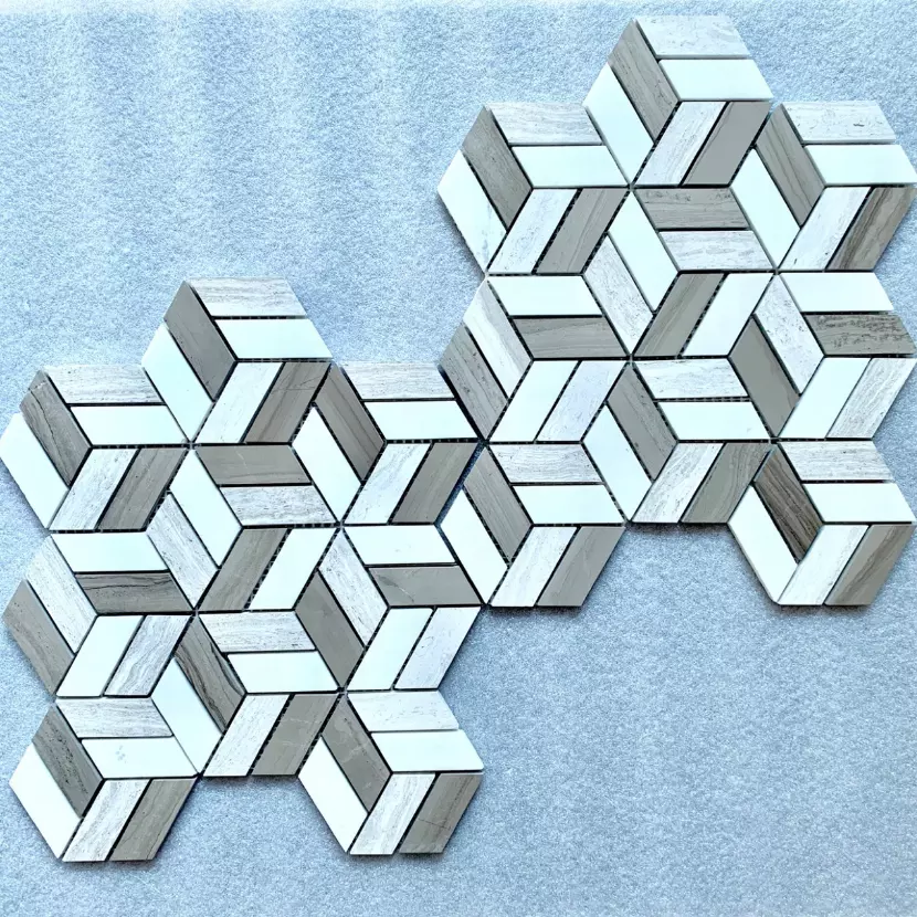 hexagon marble mosaic