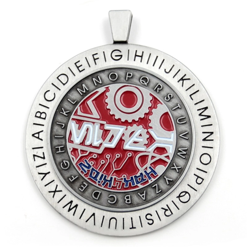 Rotary gear zinc alloy medal custom manufacturer