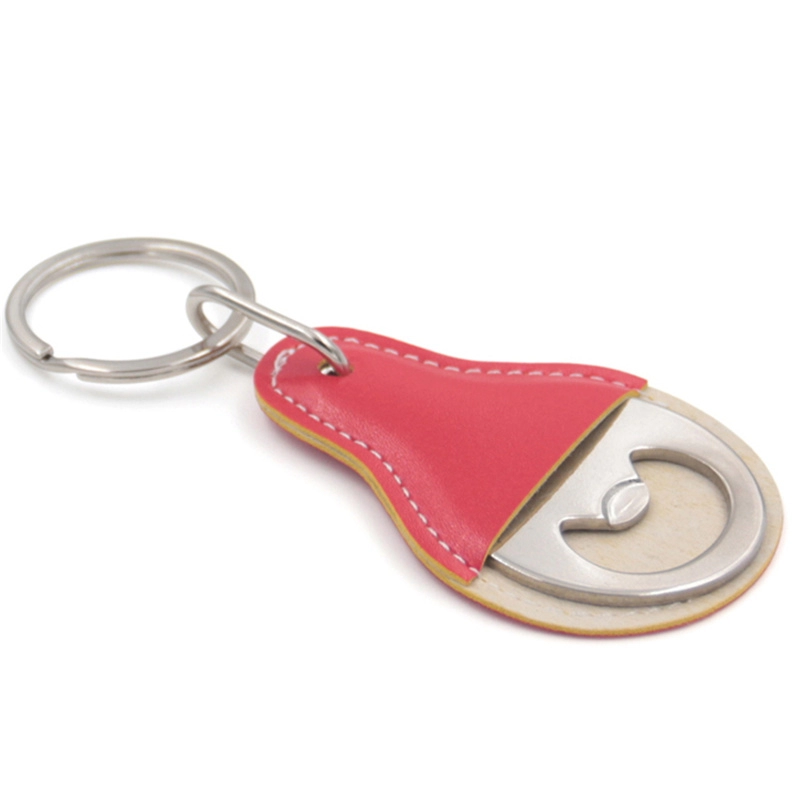 Bottle opener leather keychain supplier