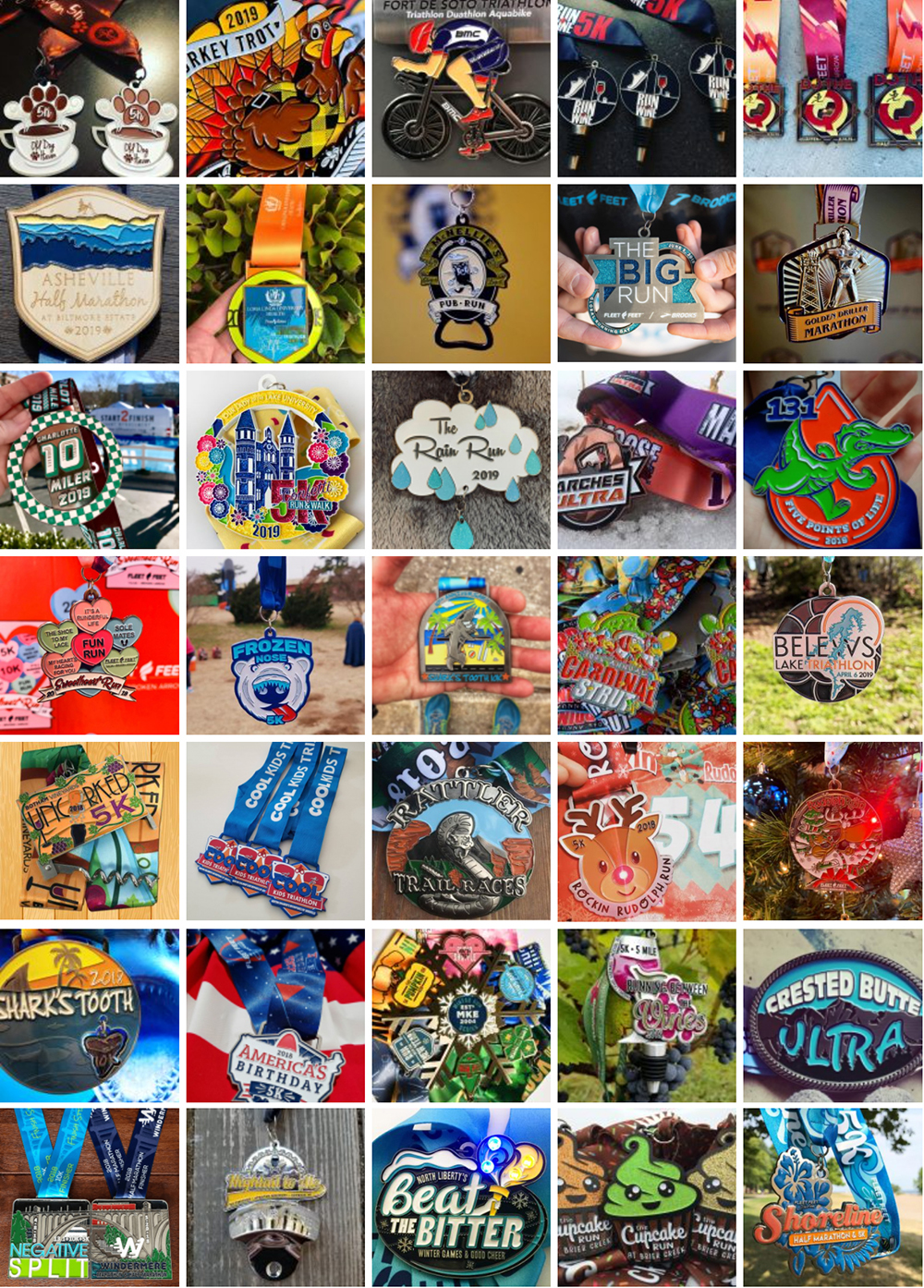 custom trail run medals