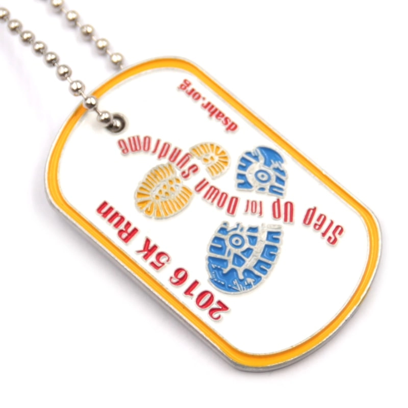 5k run enamel dog tag custom factory