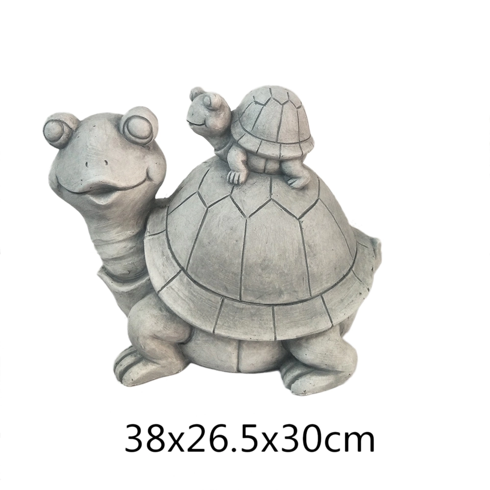 Garden outdoor  Decoration White Polished Gray Three's a Crowd Stacked Turtle Statue for sale