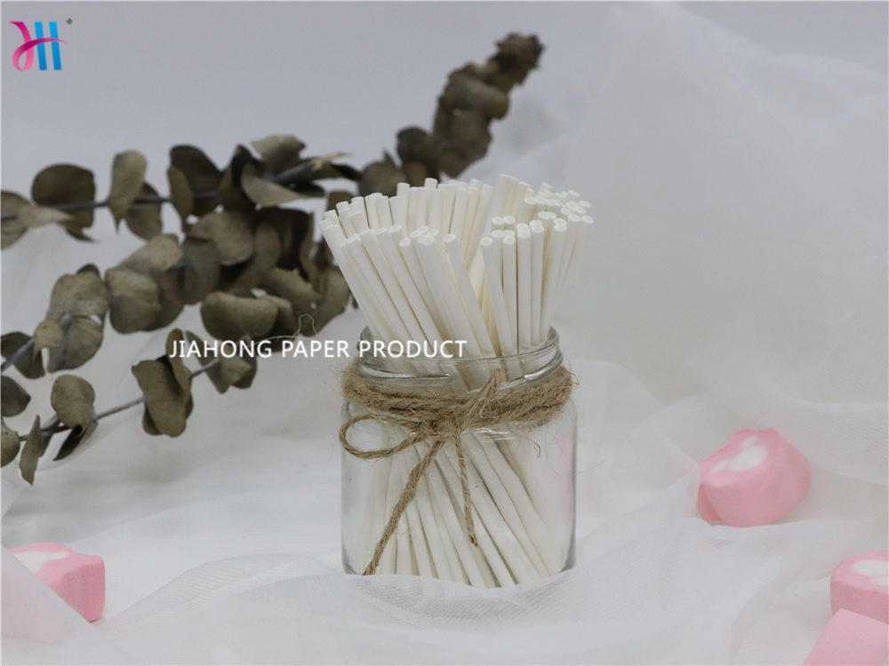 Custom 4 inch White Sticks Paper Treat Stick