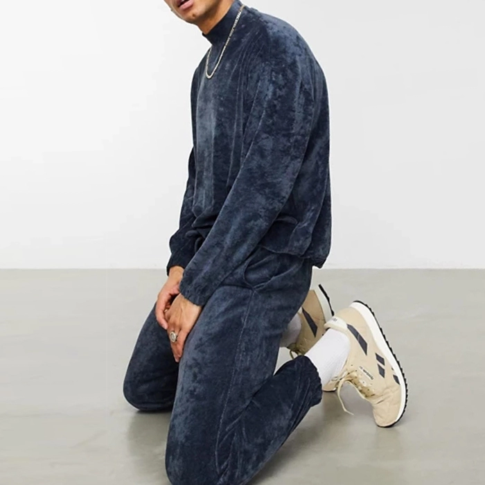 Winter Crew Neck Velvet Tracksuit