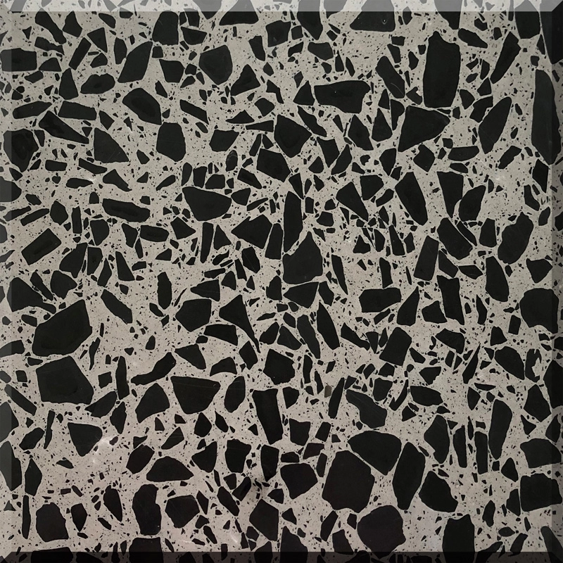 Black Terrazzo Tile WT-B203 Terrazzo Flooring Terrazzo Countertop