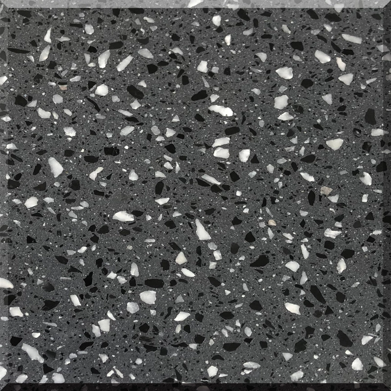 Black Terrazzo Tile WT-B212 Terrazzo Flooring Terrazzo Countertop