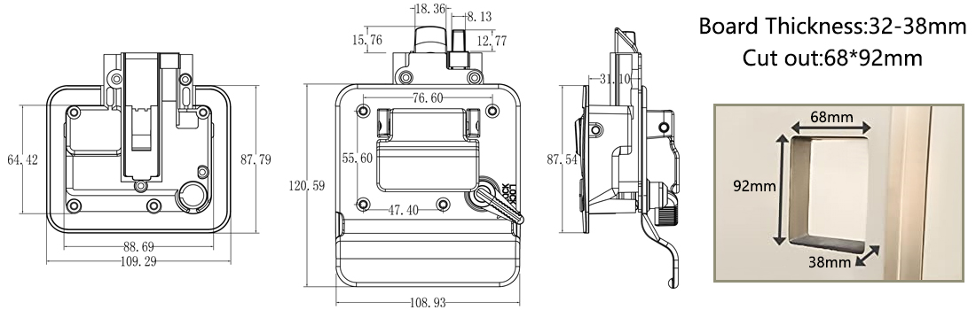 RV door latch