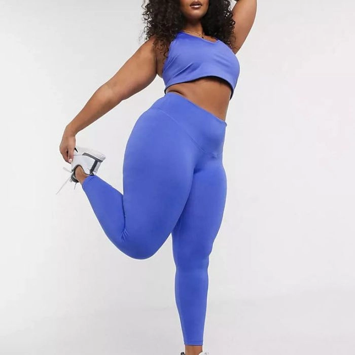 Custom High Waisted Plus Size Solid Yoga Set