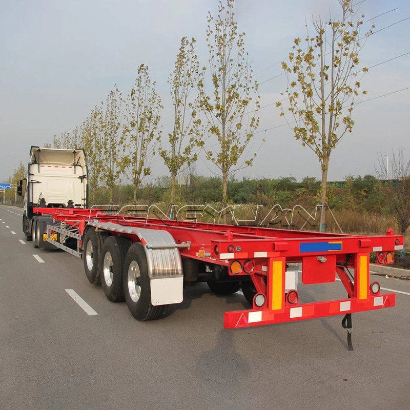 3 axle container chassis transport  skeleton Semi Trailer