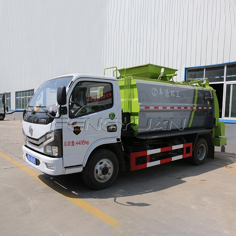 Large Loading Capacity Electric Kitchen Garbage Collector Truck