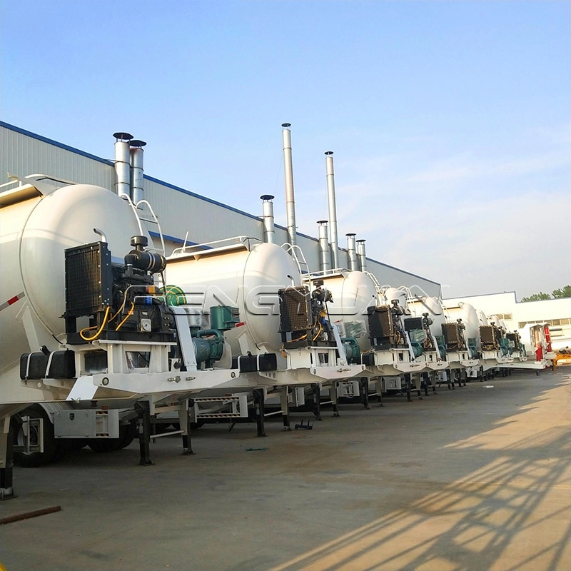 Aluminum Powder Tanker Trailer For Africa Market